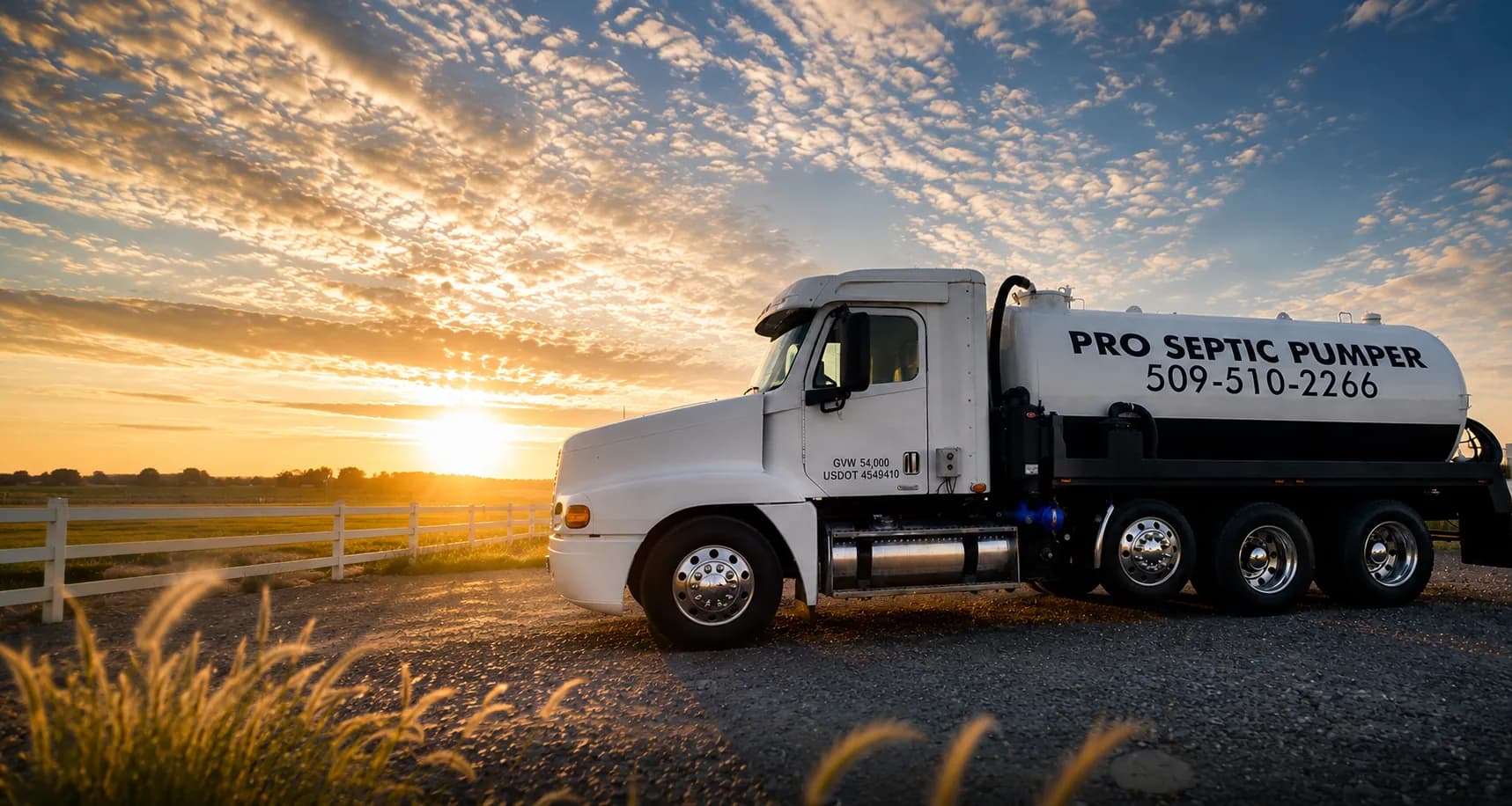 Pro Septic Pumper service truck, GVW 54,000, USDOT 4549410